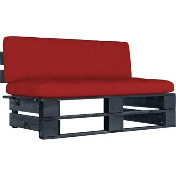 Zahradní sestava zahrada-XL Zahradní středová pohovka z palet černě impregnovaná borovice 3066511