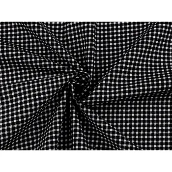 Bavlněná látka / plátno mini káro, střední, 8 (82) černá