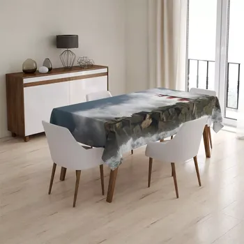 ubrus Sablio Ubrus Maják ve vlnách - 90x90 cm