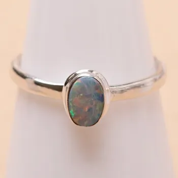 Prsten Opál australský prsten stříbro Ag 925 R2810 54 mm (US 7), 1,6 g