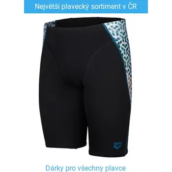 Pánské plavky Arena Planet Water Swim Jammer Black/White Multi XL - UK38