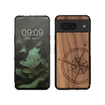 Pouzdro na mobilní telefon Dřevěné pouzdro pro Google Pixel 8 - hnědá