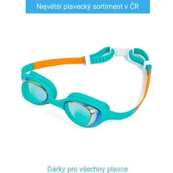 Plavecké brýle BornToSwim Mirror Junior Goggles Tyrkysová