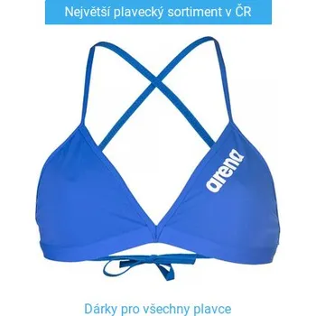 Dámské plavky Arena Solid Tie Back Top Royal/White UK32; D36