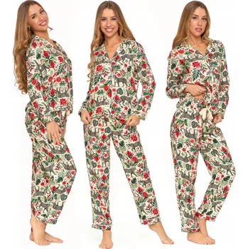 Dámské noční prádlo Moraj dámské pyžamo viskóza zelené velikost L