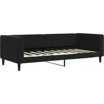 Postel Čalouněná jednolůžková postel VidaXL 90x190 cm černá