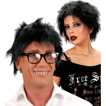 Karnevalová paruka Widmann paruka krátké vlasy černá s ofinou