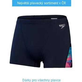 Pánské plavky Speedo Allover Digi V-Cut Aquashort Black/Red XL - UK38