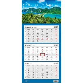 Kalendář Kalendář 2026 Trojdílný LUX Exotický Ráj Thajsko N523-26-01 Helma
