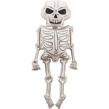 Balónek Fóliový balónek „Kostlivec“, krémový, PartyDeco, 61", SHP