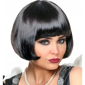 Karnevalová paruka Widmann paruka krátké vlasy černá s ofinou