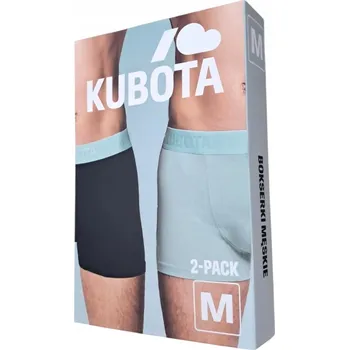 Boxerky KUBOTA 2-pack Pánské boxerky slipy bavlněné 2 ks černé mátové M