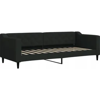 Postel Čalouněná jednolůžková postel VidaXL 80x200 cm černá