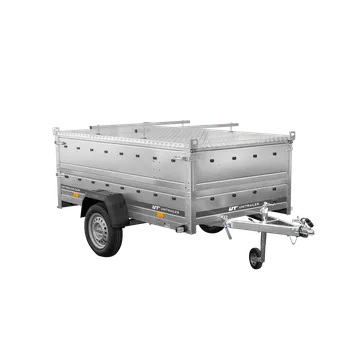 Auto-moto Jednonápravový přívěs na pružinách 230x125 UNITRAILER GARDEN 230/R KIPP s bočnicemi BIS a hliníkovou plachtou