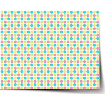 Plakát Sablio Plakát Veselé barevné puntíky - 60x40 cm