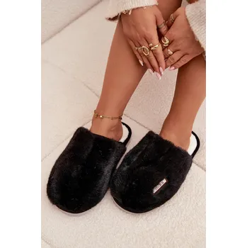 Dámské polobotky Dámské huňaté pantofle – černé Belinna Velikost: 40/41
