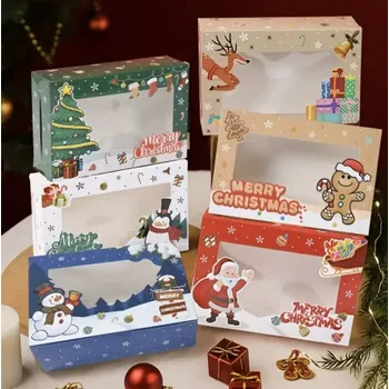 Dárková krabička Malá papírová krabička na vánoční cukroví - BÍLÁ - 1 ks (Značka: STARAISE)