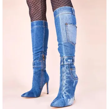 Dámské kozačky Kozačky na podpatku model 222058 Solea 36