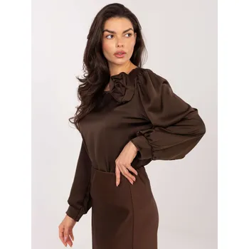 Dámská halenka Halenka MI BZ M778.60 tmavě hnědá jedna velikost