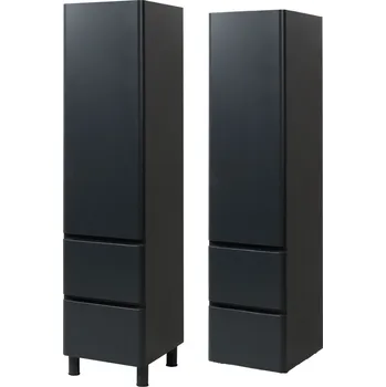 Koupelnový nábytek Lavedo Vivace Black Uni vysoká závěsná skříňka do koupelny Orientace: Pravá, VIV-UNI-BL-R