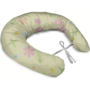 Polštář Sablio Těhotenský polštář Květiny na žluté