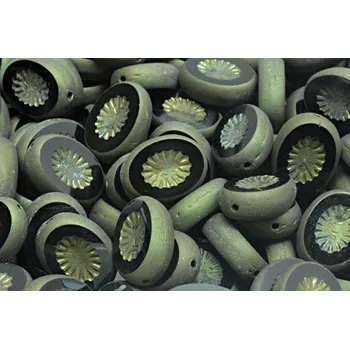 Korálek Ploškované Oválky Kiwi (14x10mm) č. 74