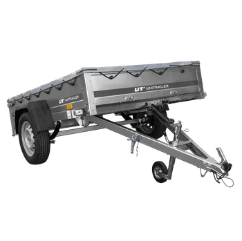 Auto-moto Přívěs za auto na pružinách 200x125 UNITRAILER GARDEN 201/R KIPP s rámem H-0 a šedým krytem