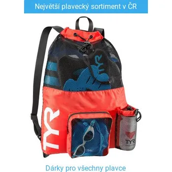 Sportovní vak TYR Big Mummy Mesh Bag Černo/červená