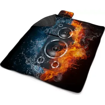 deka Sablio Plážová deka Ohnivý reproduktor: 200x140 cm