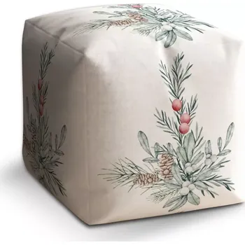 Taburet Sablio Taburet Cube Zimní kytice: 40x40x40 cm