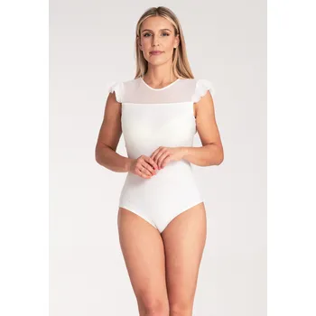 Body Elegantní body s krátkým rukávem s volánkem M1040 Barva: Černá, Velikost: XL