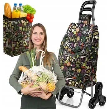 Nákupní taška Nákupní vozík vícebarevný voděodolný 35 l s funkcí pro schody