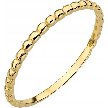 Prsten ZLATÝ PRSTÝNEK OBRUČ Kuličky Au 585 vel. 12