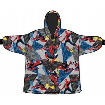 Dětská deka Pánská MIKINOVÁ DEKA Spiderman MARVEL Spider-Man DEKA S RUKÁVY SNUDDIE OVERSIZE