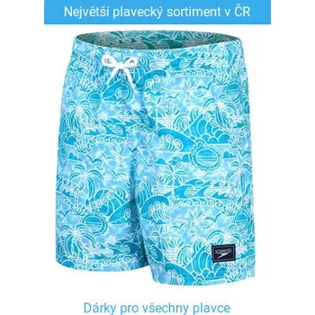 Dětská móda Speedo Printed 15 Watershort Boy Alpine Blue/Pool/White 110cm
