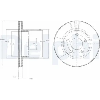 Brzdový kotouč Brzdový kotouč DELPHI BG3546