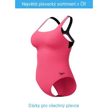 Dámské plavky Speedo Flex Band Swim Bra 1 Piece Dark Pink XL - UK38
