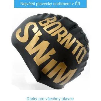 Plavecká čepice Silikonová čepice BornToSwim Classic Silicone Zlatá