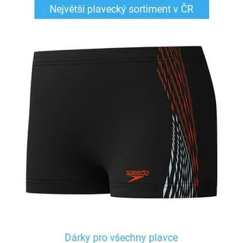 Chlapecké plavky Speedo Plastisol Placement Aquashort Boy Black/Orange 164cm