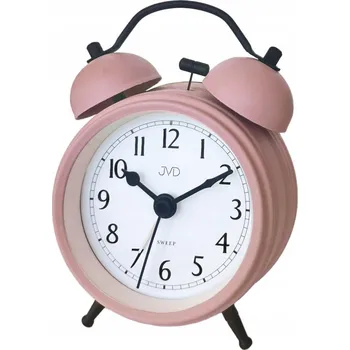 Hodiny Analogový budík JVD SRP2218.2 s plynulým chodem, růžový