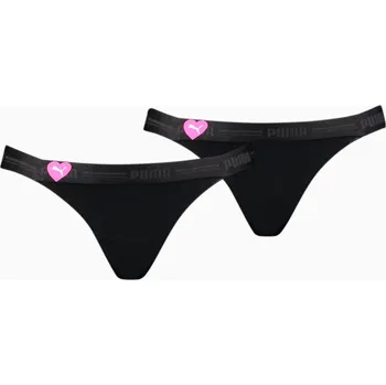 Kalhotky PUMA Dámské TANGA HEART 2-PACK 93803401 vel. XS