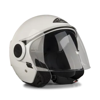 Helma na motorku Otevřená přilba na motorku SMK Cooper Unicolor bílá XL