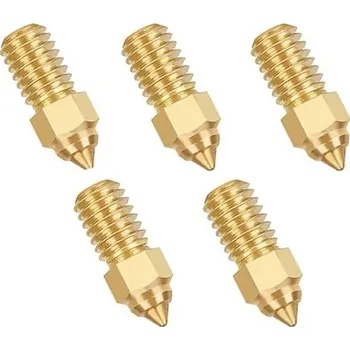 Sada 5 ks mosazných trysek 0,6 mm M6 16,8 mm pro filament 1,75 mm pro Ender 3 V3 SE Ender 5 S1 Ender 7 Náhradní trysky