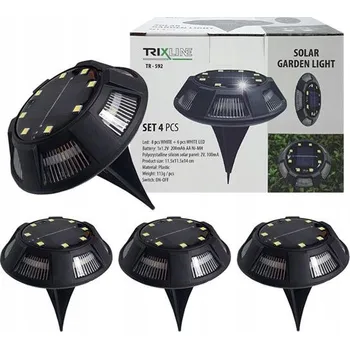 Venkovní osvětlení SOLÁRNÍ ZAHRADNÍ LED OSVĚTLENÍ SADA 4KS LAMPIČEK