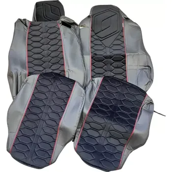 Ochranný autopotah Potahy sedadla Renault T- černé, červené lemování