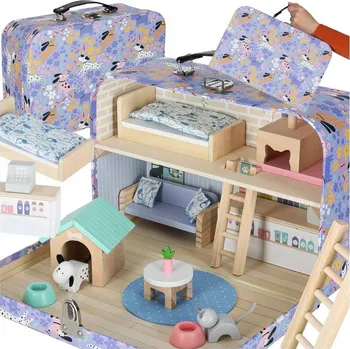 Domeček pro panenku Domeček pro panenky Ikonka Domeček pro zvířátka 22 cm