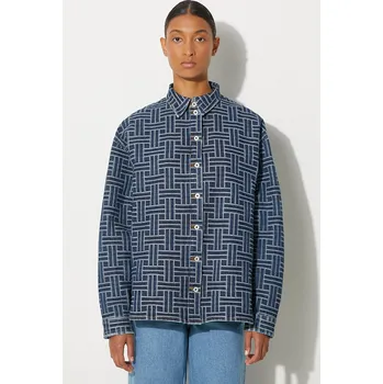 Dámská košile Džínová košile Kenzo Dropped Shoulders Shirt FE62DC2476J3.DS modrá 55X, vel. M