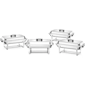 Hendi Ohřívač jídla Chafing – sada 4 kusů, HENDI, GN 1/1, 7,5L, 600x355x(H)305mm