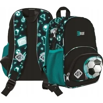 turistický batoh Batoh předškolní batoh Majewski pro chlapce, bílý, černý, zelený