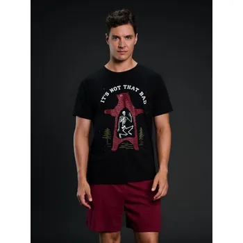 Dámské noční prádlo Sinsay - Bavlněné pyžamo s potiskem a kapsami - vícebarevná - 643EL-MLC - 643EL-MLC-L